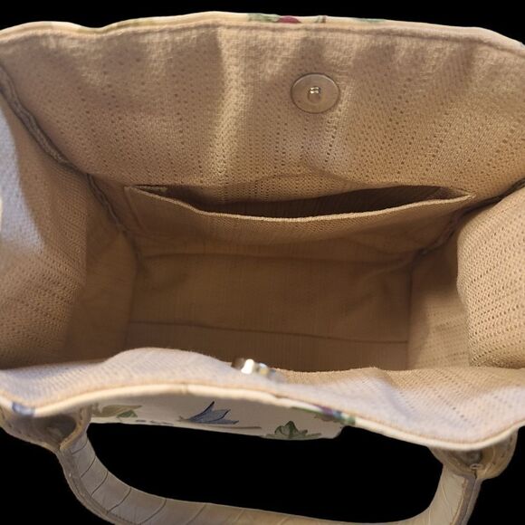 Longaberger Satchel Top Handle Mini Floral Canvas Mini - Picture 8 of 13